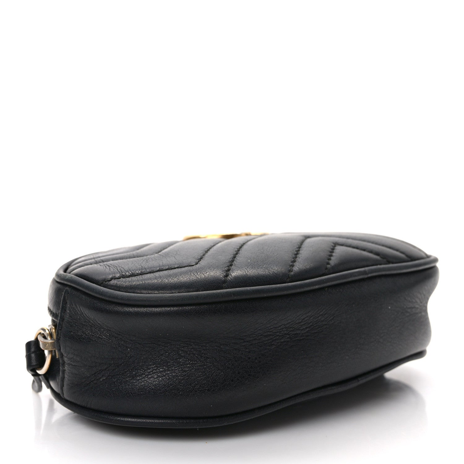 Gucci Calfskin Matelasse GG Marmont Belt Bag 85 34 Black 4 of 15