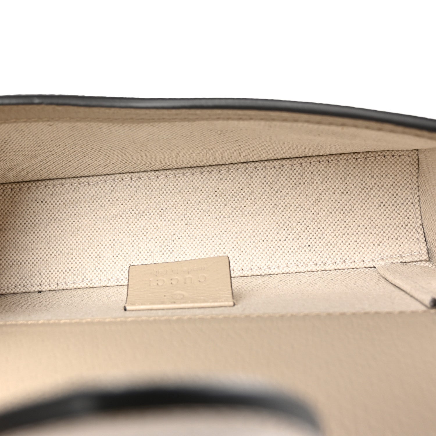 Gucci GG Supreme Monogram Textured Dollar Calfskin Mini Horsebit 1955 Shoulder Bag Beige Mystic White Oatmeal 5 of 10