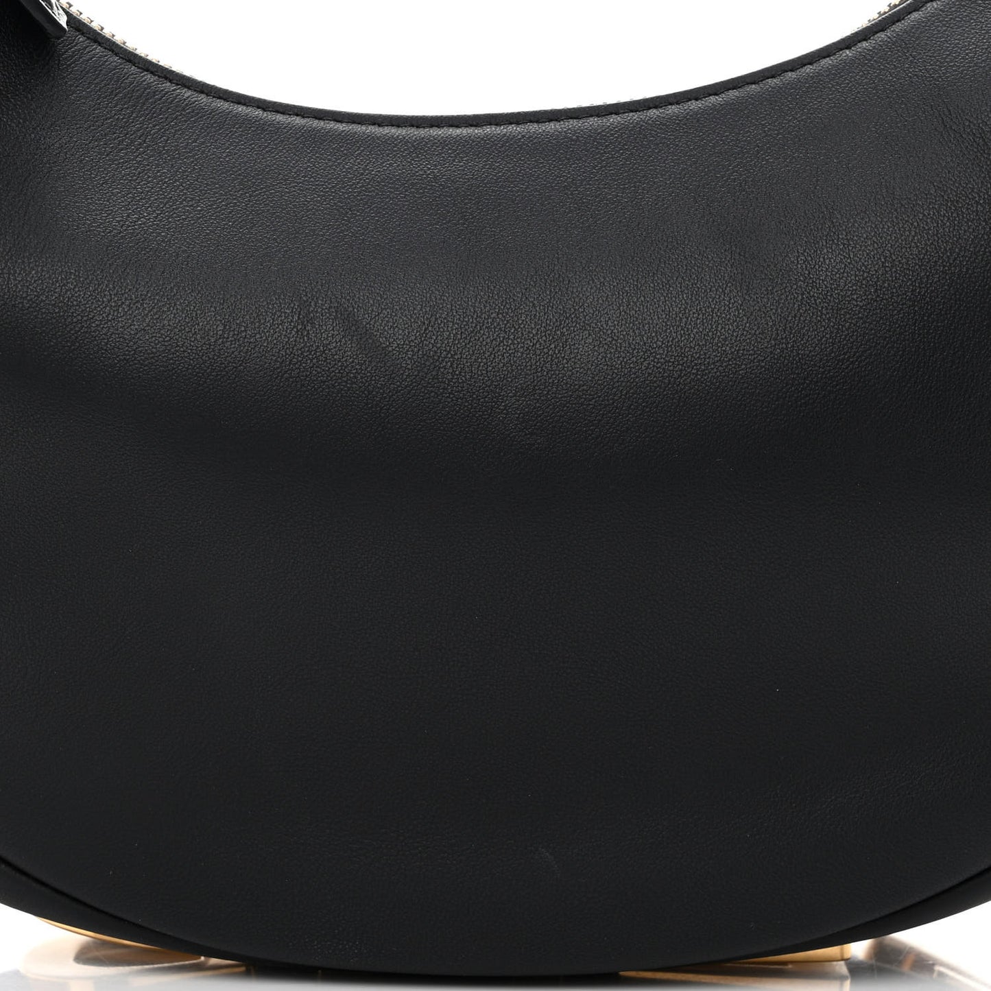 Vitello Grace Matte Small Fendigraphy Hobo Bag Black