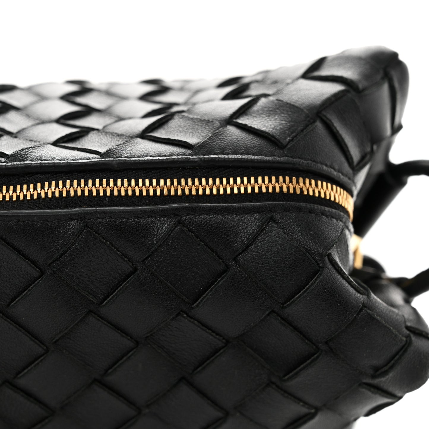 Nappa Intrecciato Medium Loop Camera Bag Black