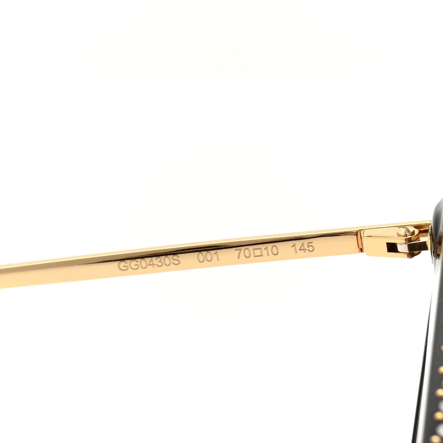 Gucci Acetate Crystal Geometric Sunglasses GG0430S Black 6 of 8