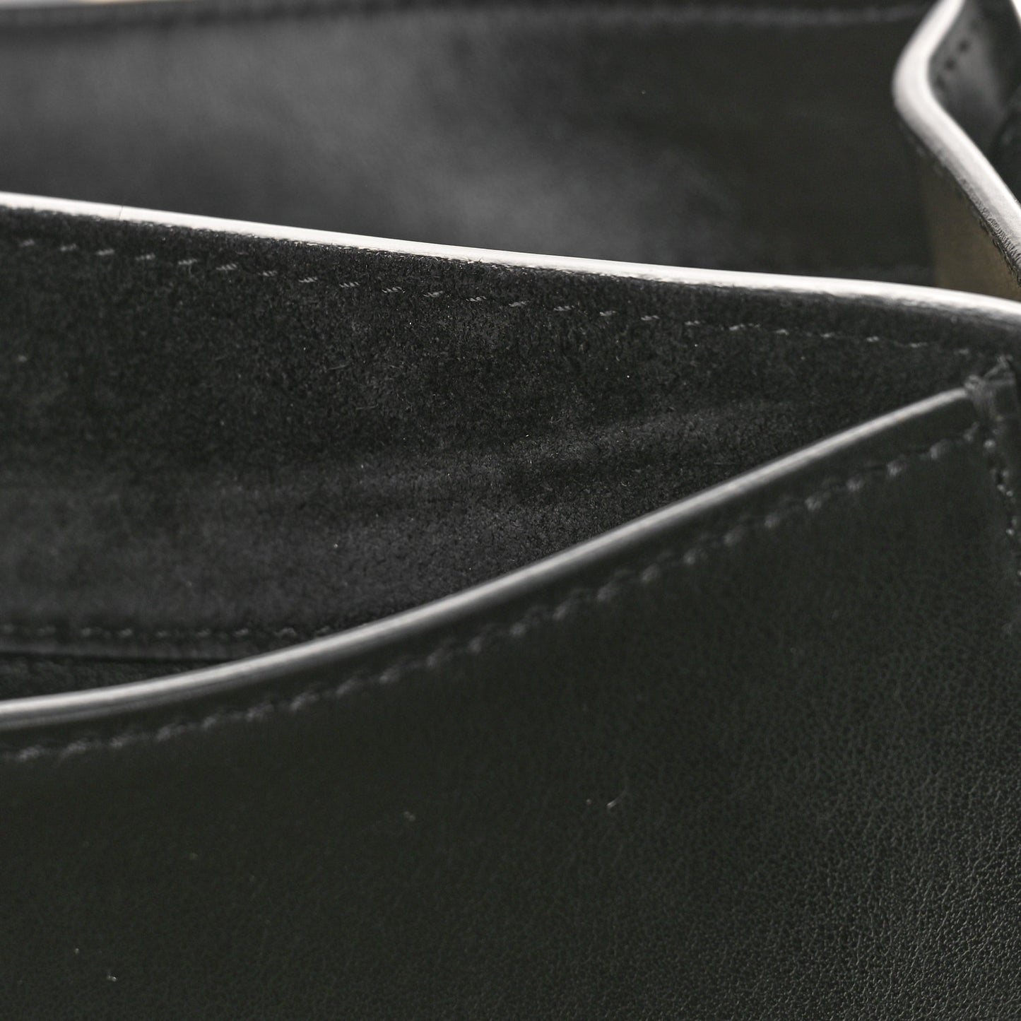 Calfskin Suede Large Tess Bag Black