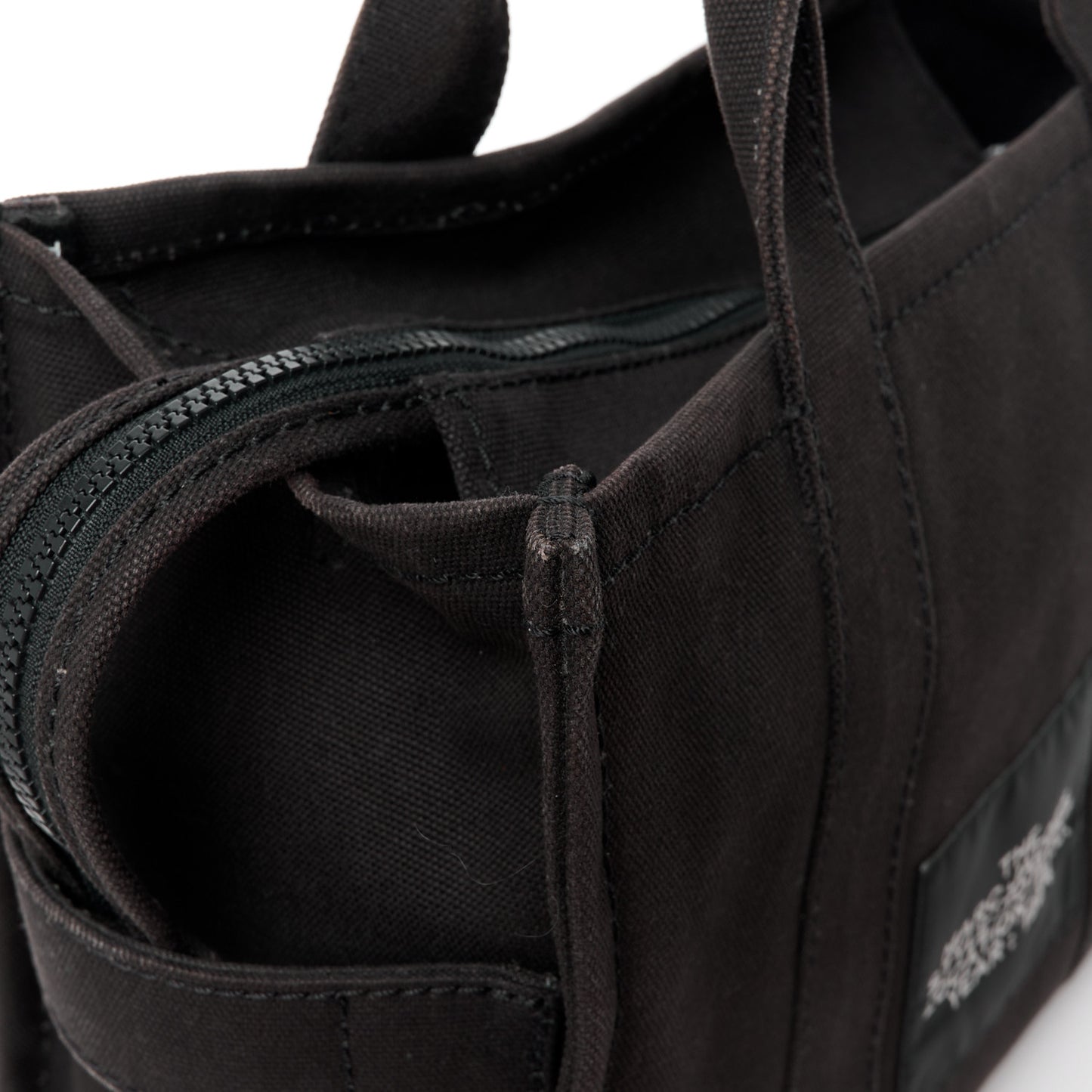 Cotton Canvas Small The Traveler Tote Bag Black