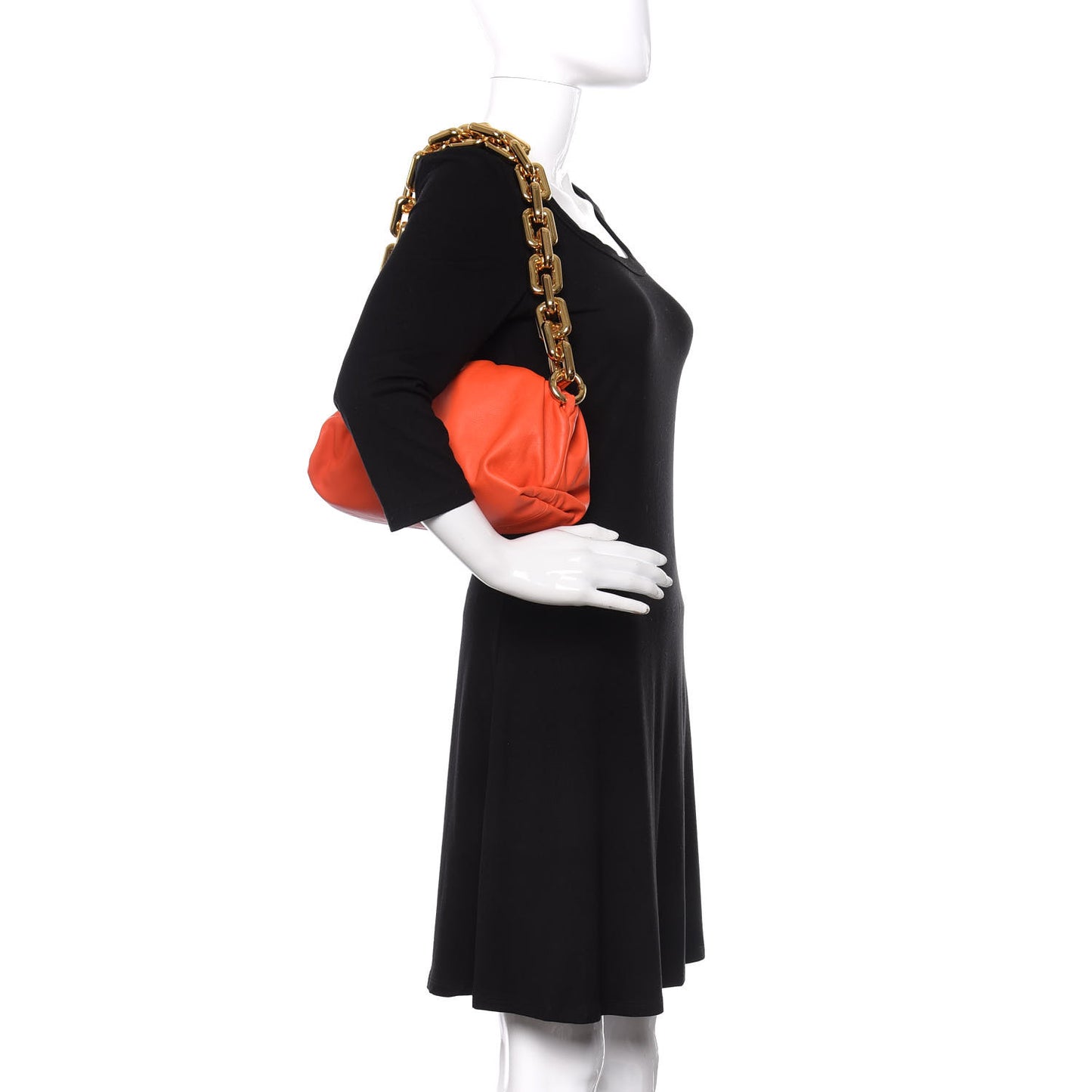 Calfskin The Pouch Chain Orange