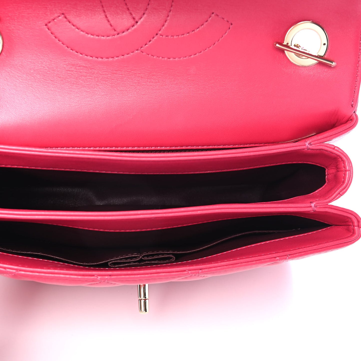 Lambskin Quilted Small Trendy CC Flap Dual Handle Bag Pink