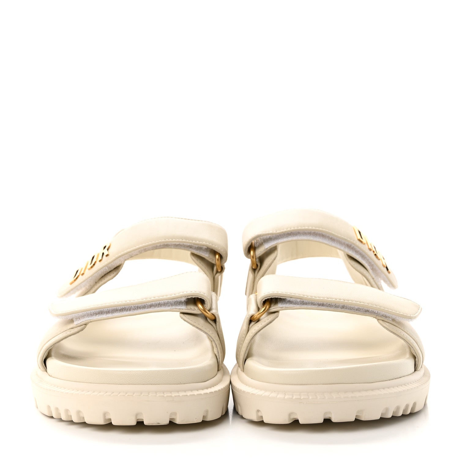 Christian Dior Lambskin Dioract 10mm Sandals 36.5 Off White 2 of 10