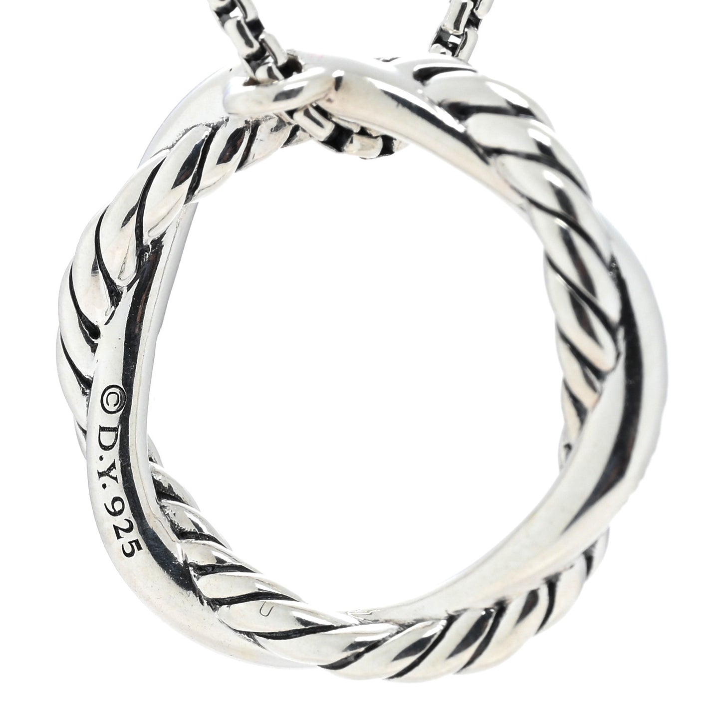 Sterling Silver Diamond Petite Infinity Pendant Necklace
