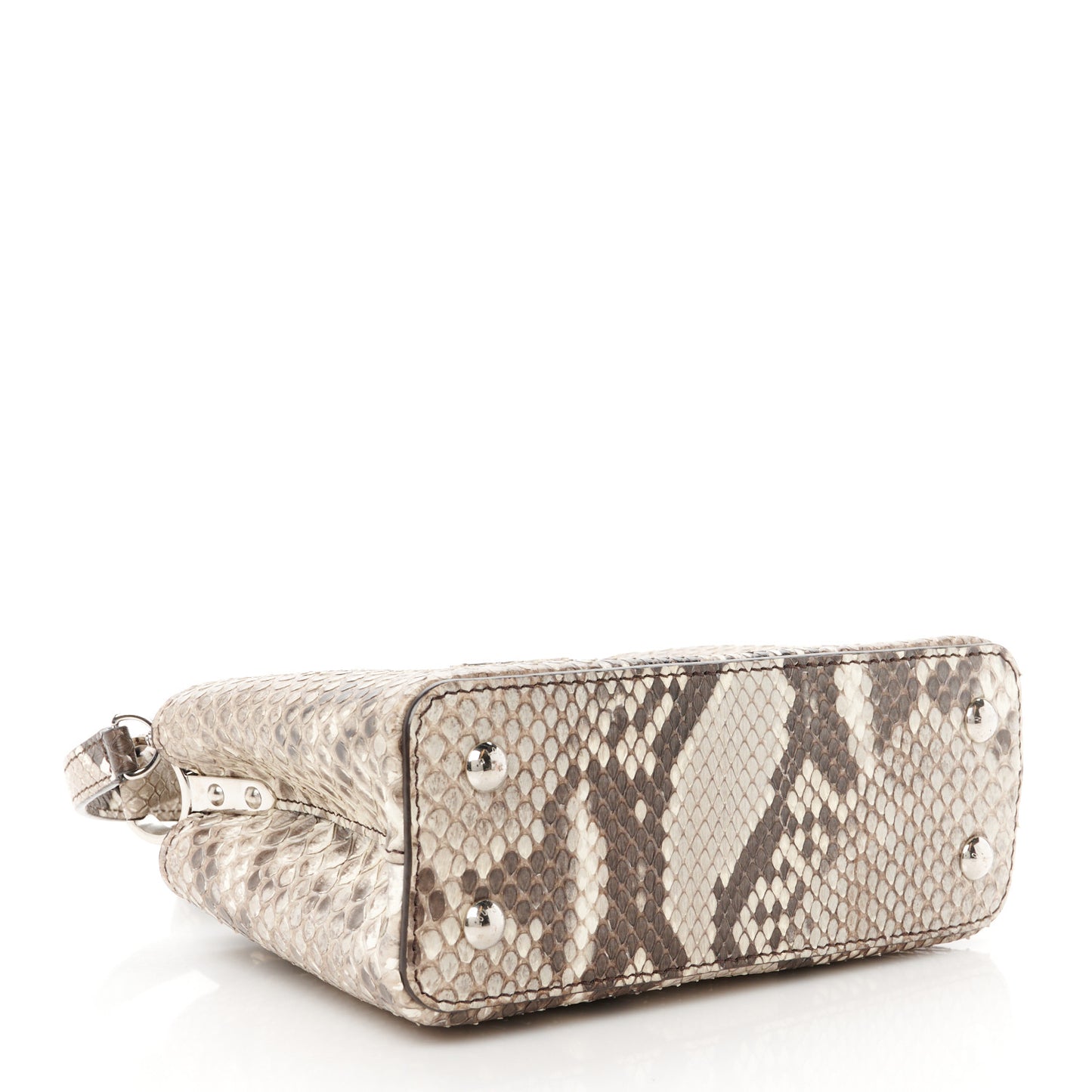 Snakeskin Capucines Mini Naturel