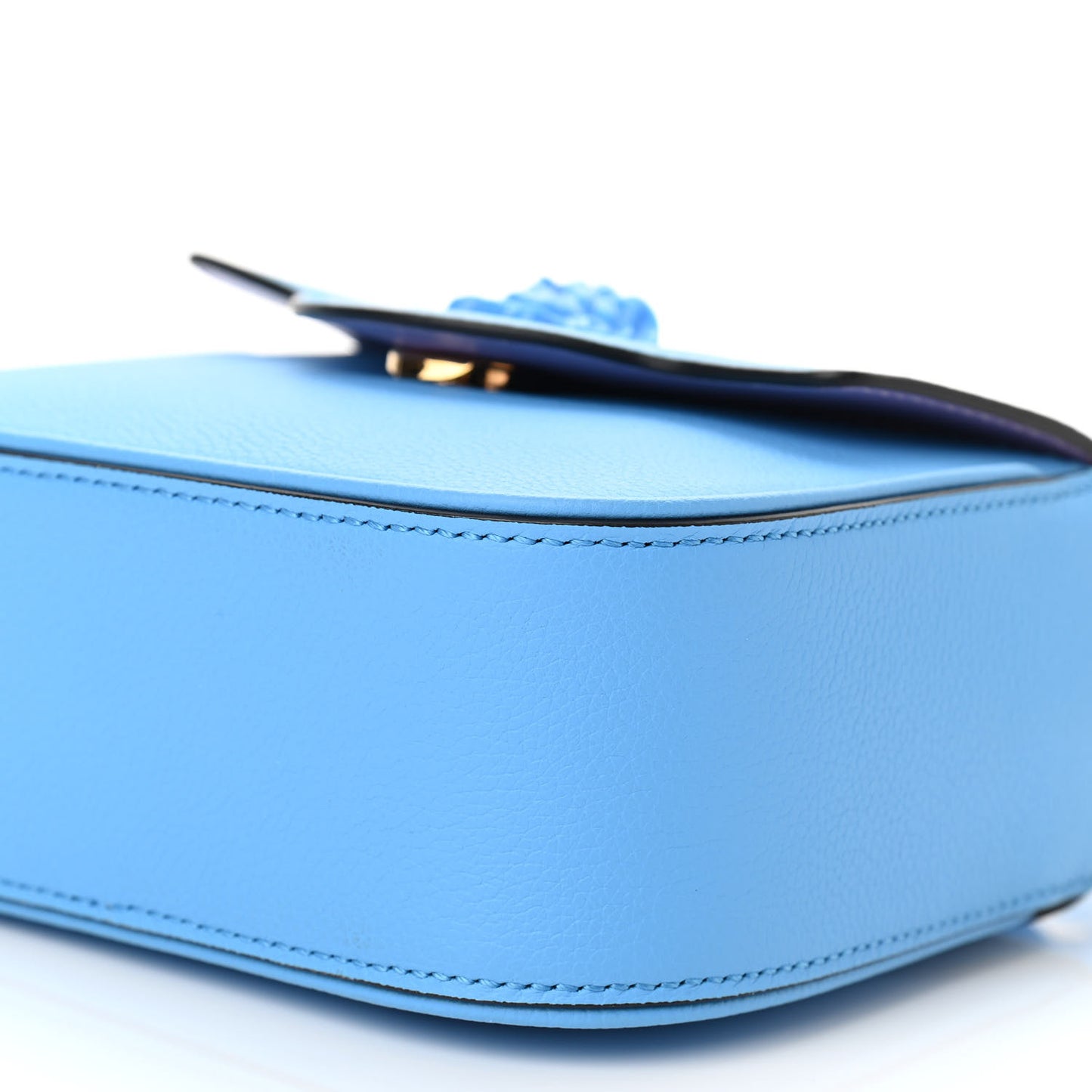 Calfskin Mini La Medusa Bag DV Blue