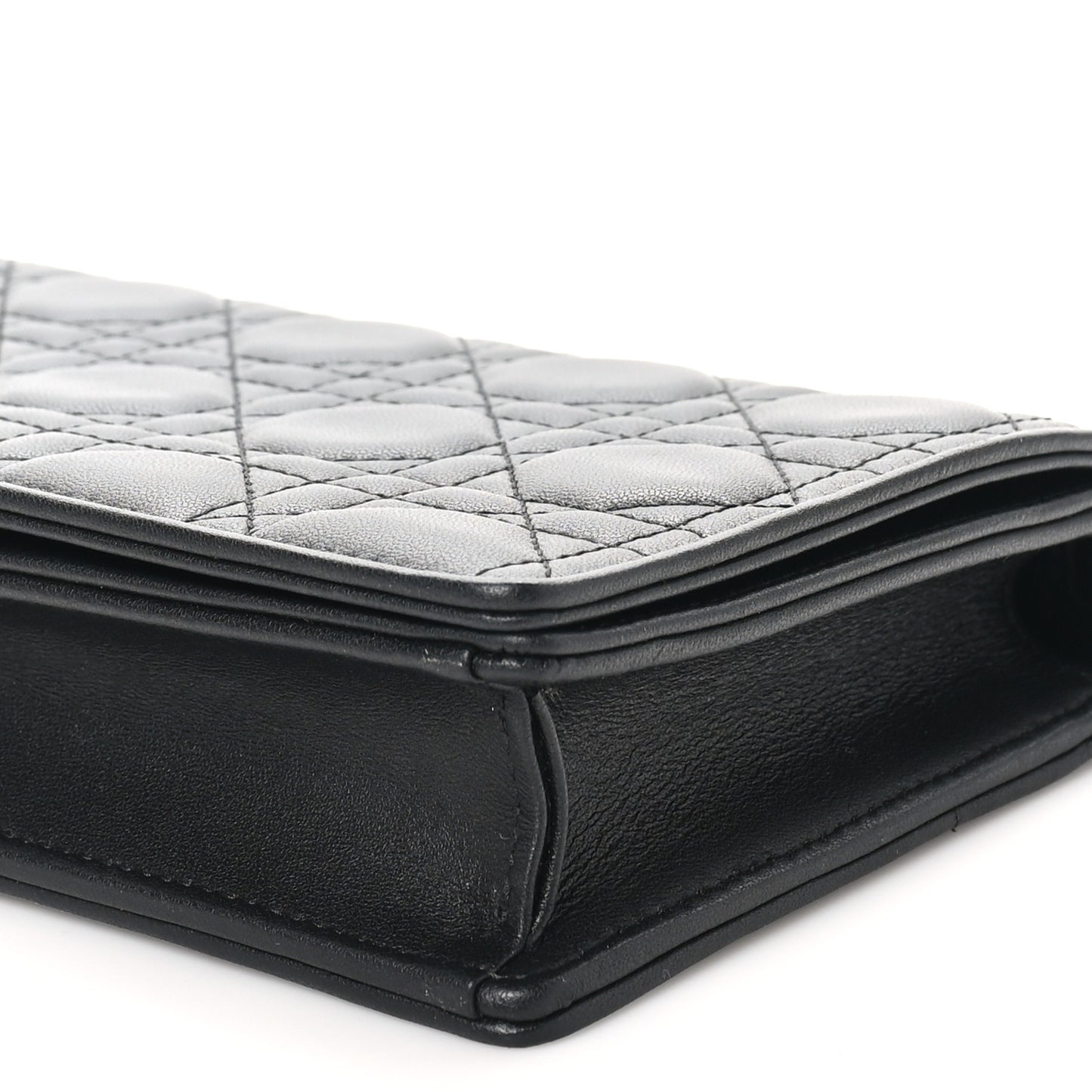 Lambskin Cannage Lady Dior Pouch Black