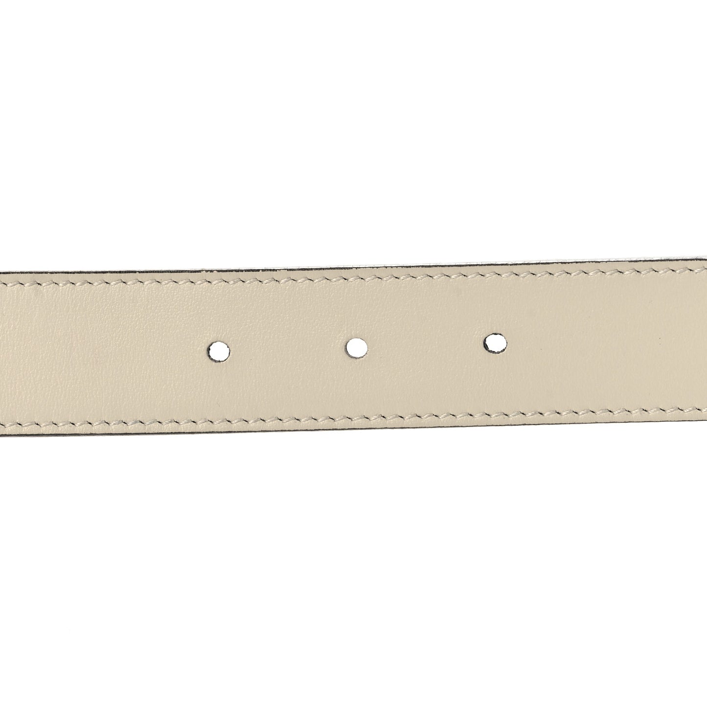 GG Supreme Monogram Plutone Calfskin Double G Reversible 30mm Belt 85 34 Beige Ebony Mystic White