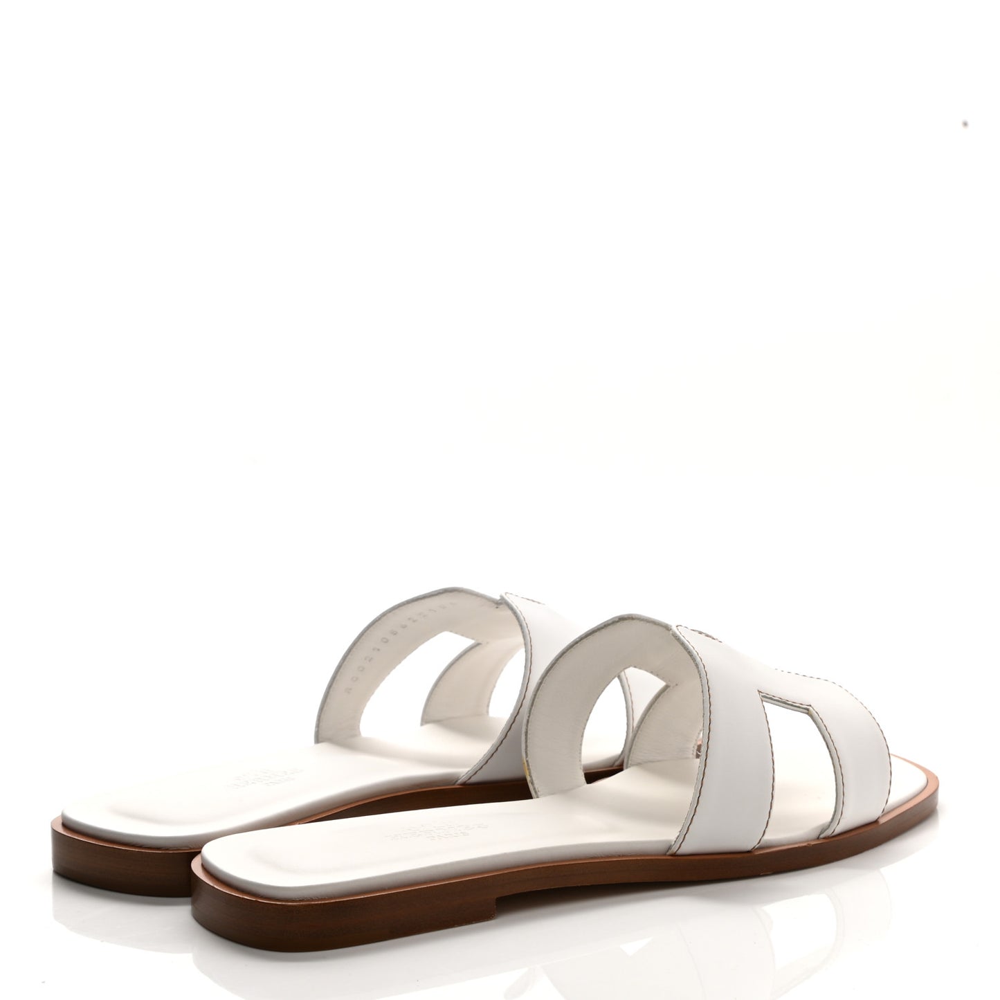 Box Calfskin Oran Sandals 37 White