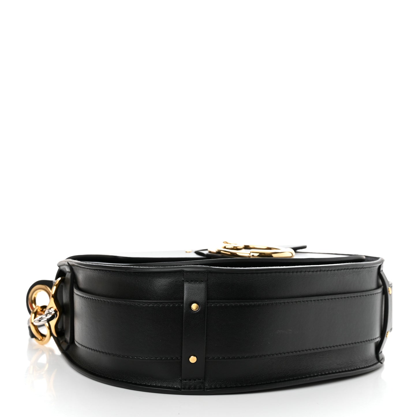 Calfskin Suede Large Tess Bag Black