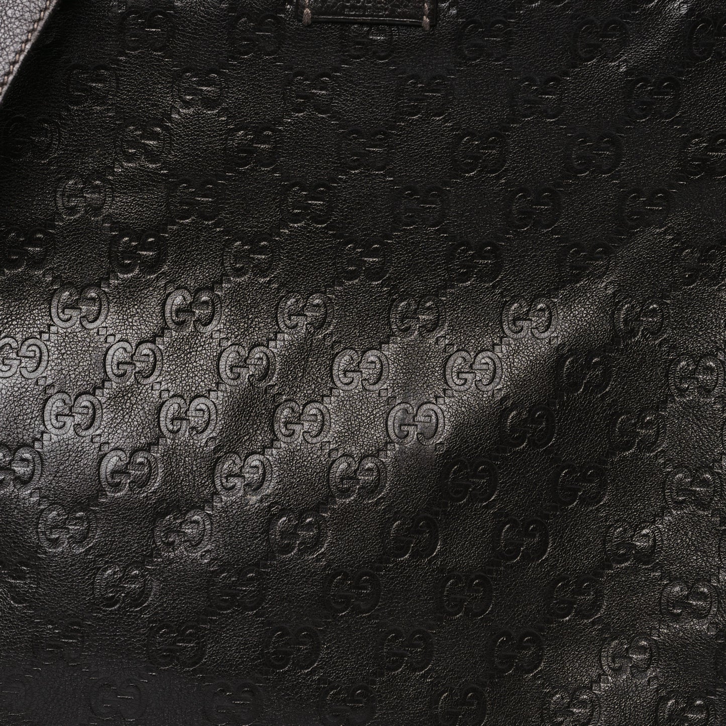 Guccissima Medium Flat Messenger Bag Dark Brown Dark Brown