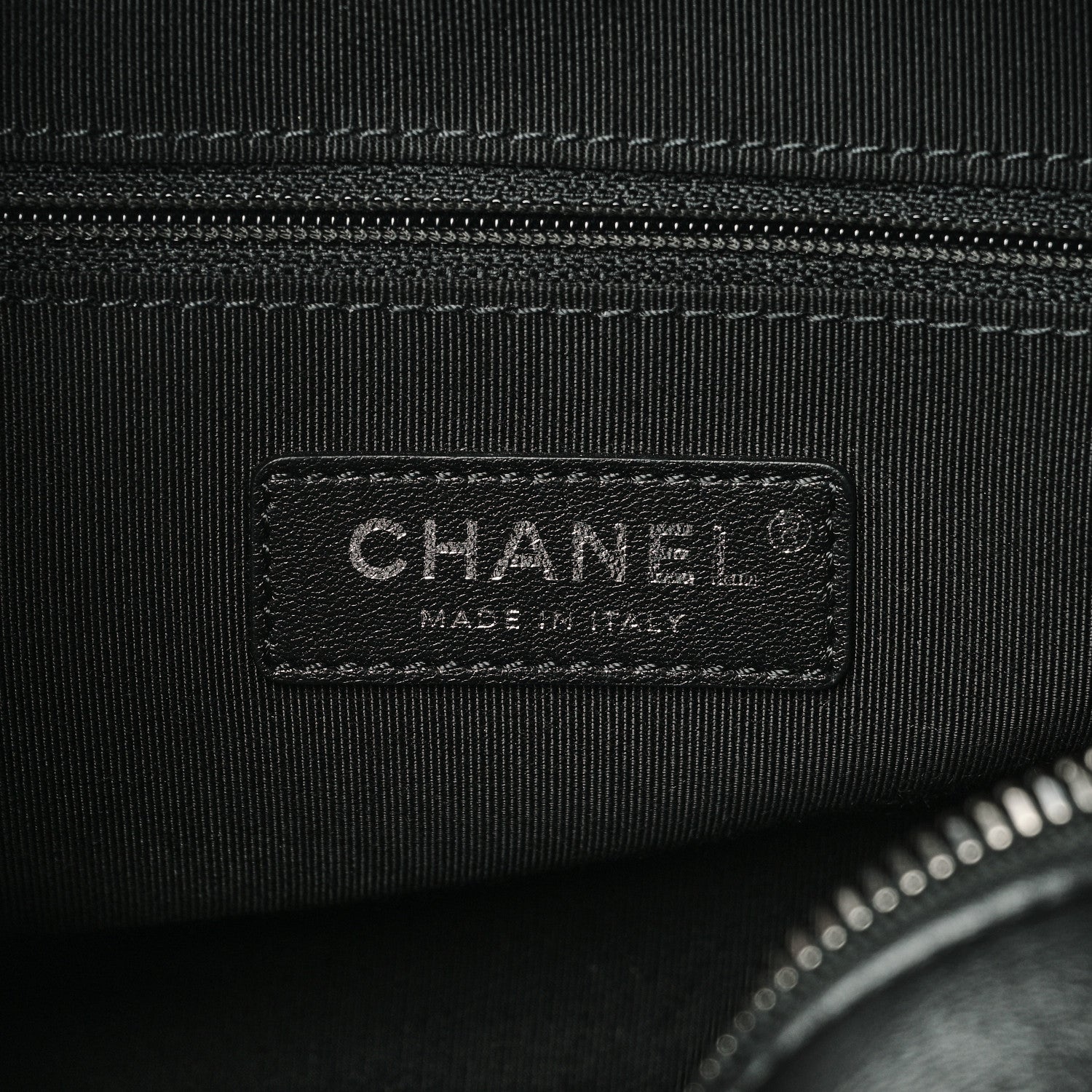 Chanel Calfskin Chain 20s Signature Hobo Black 5 of 9