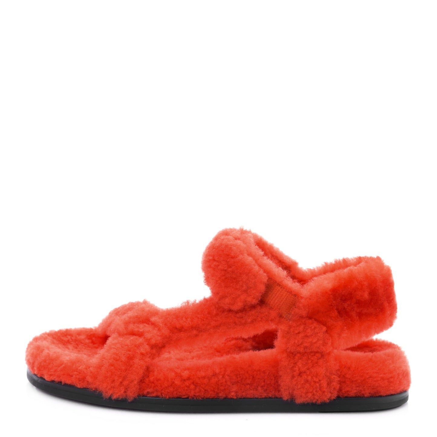 Shearling FF Fendi Feel Sandals 37 Georgia Scuro 37