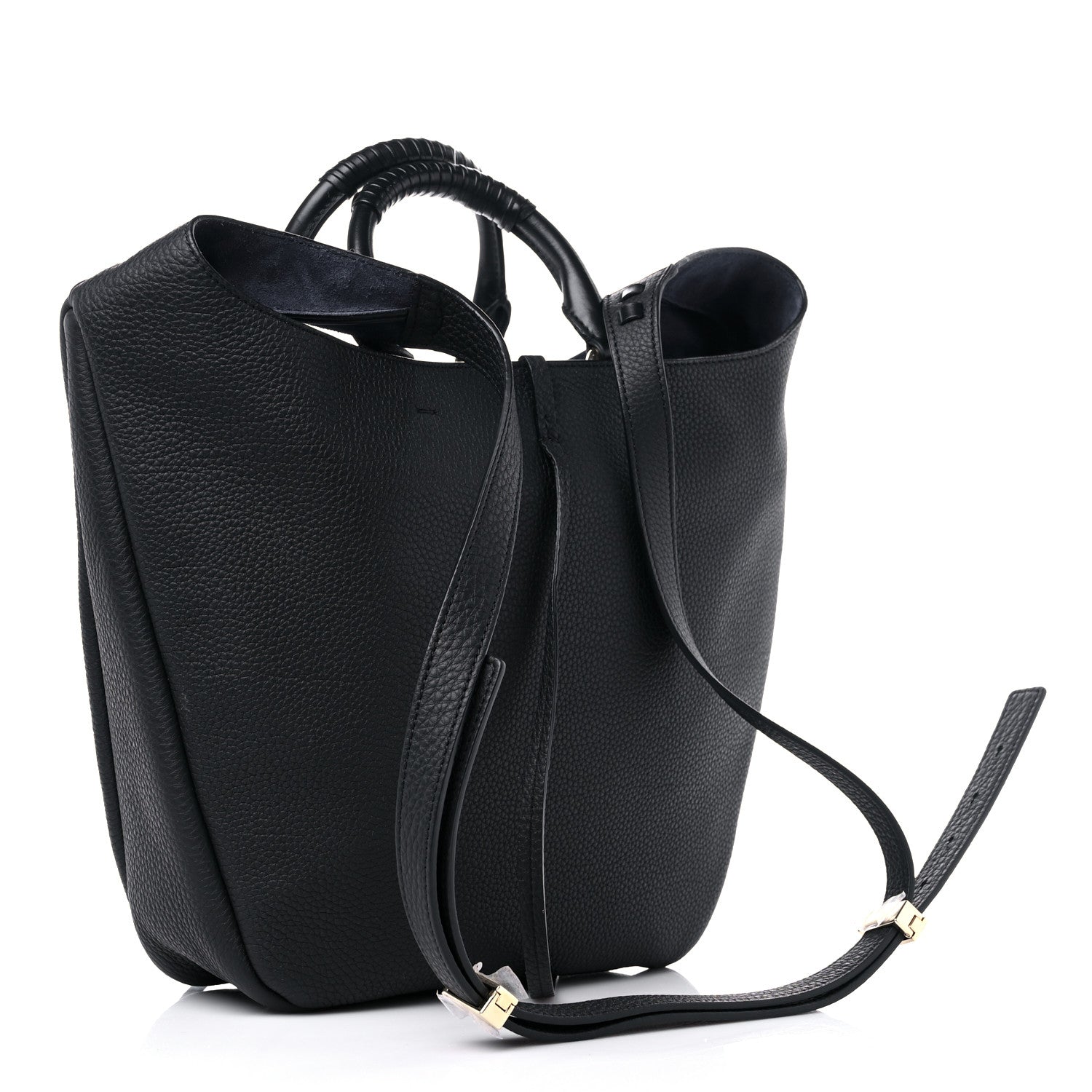 Chloe Calfskin Medium Deia Hobo Double Carry Black 2 of 8