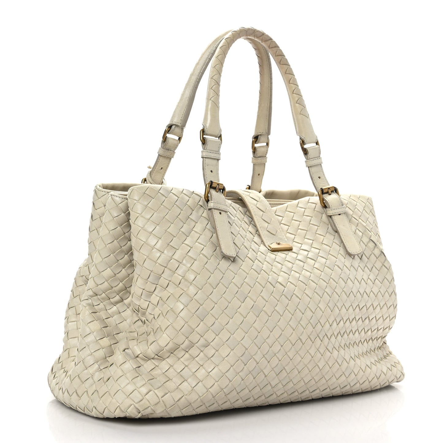 Nappa Intrecciato Medium Roma Tote Marmo