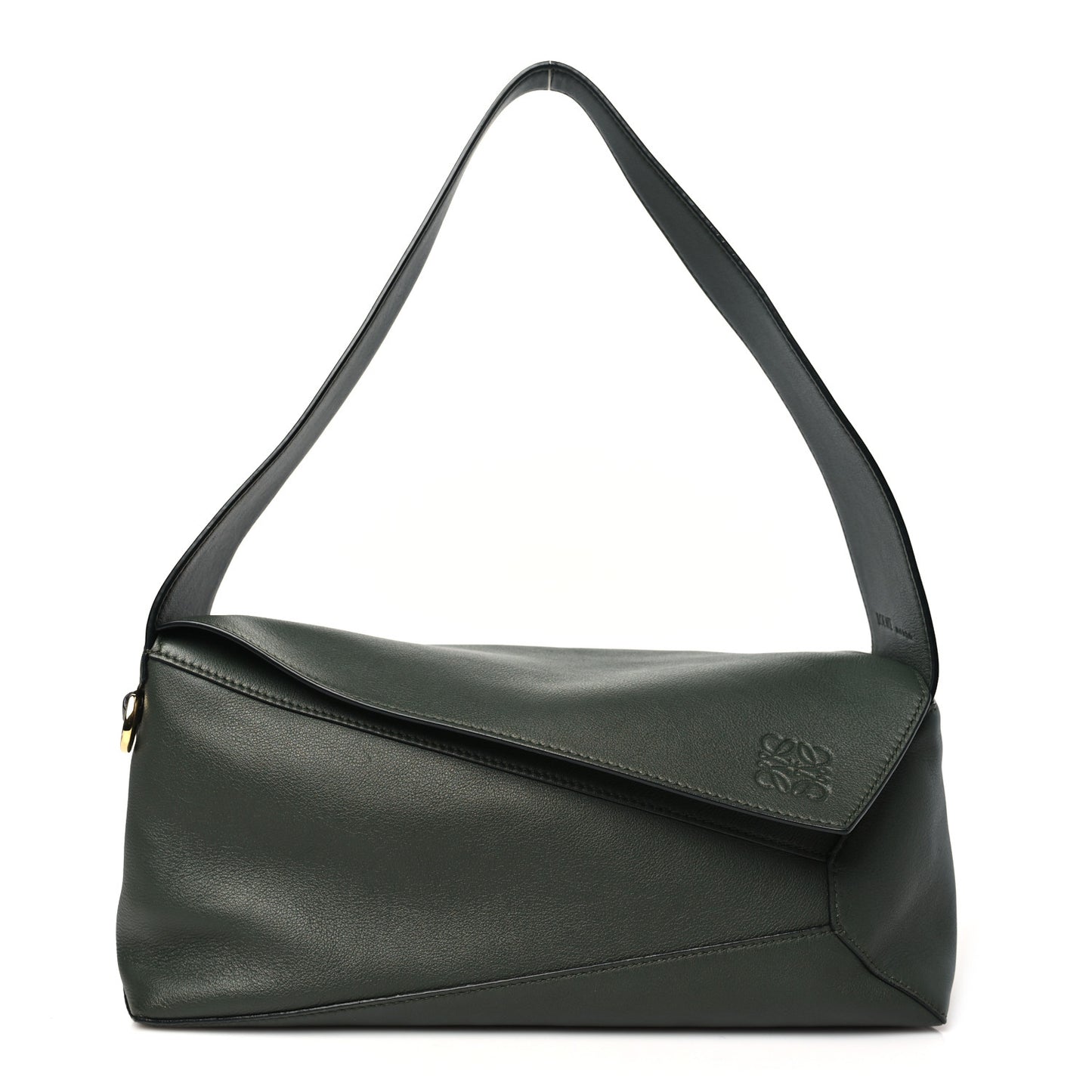 Calfskin Puzzle Hobo Army Green