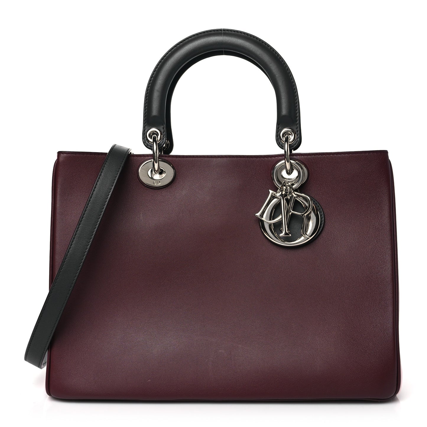 Smooth Calfskin Medium Diorissimo Tote Burgundy Pink