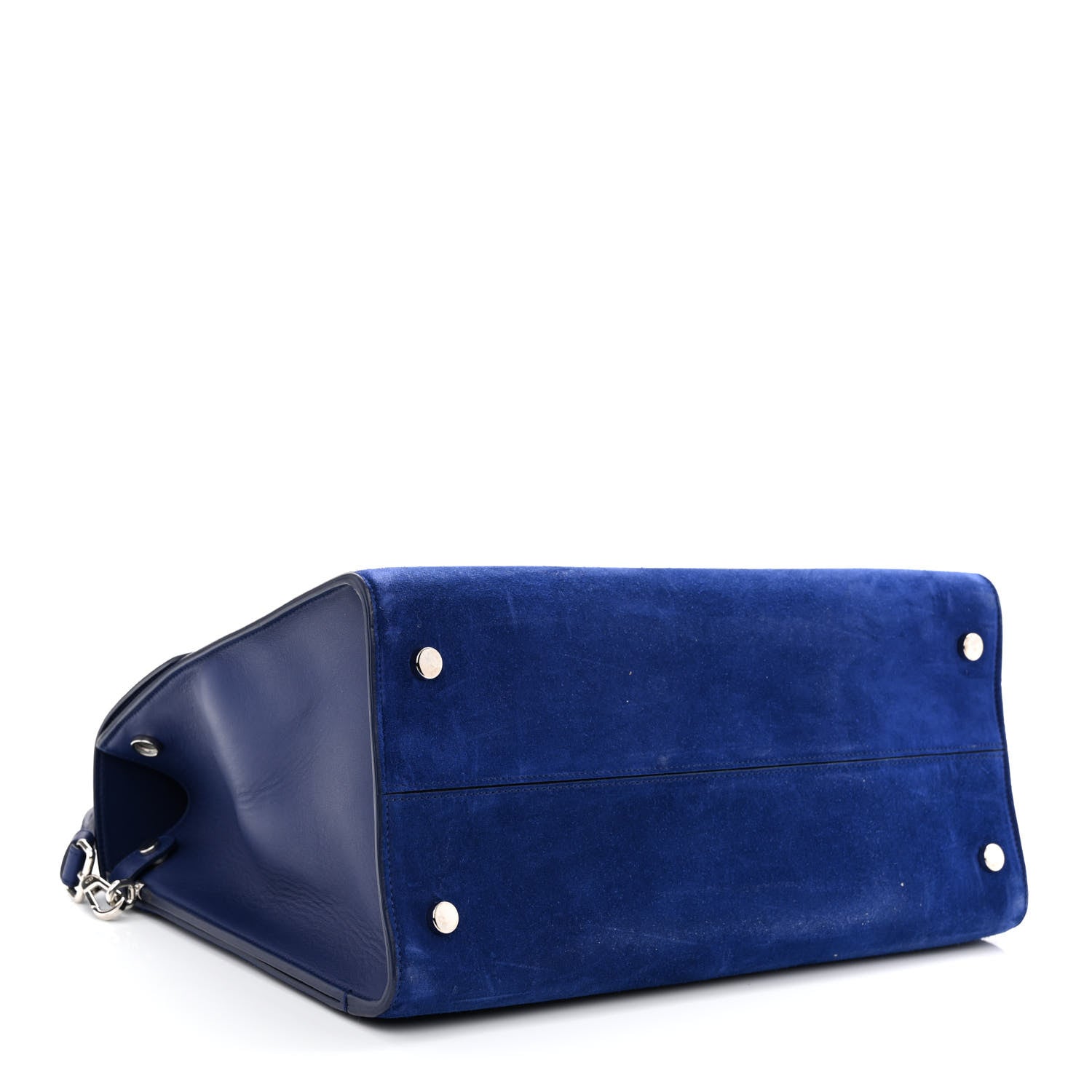 Christian Dior Suede Large Diorever Flap Navy 4 of 12