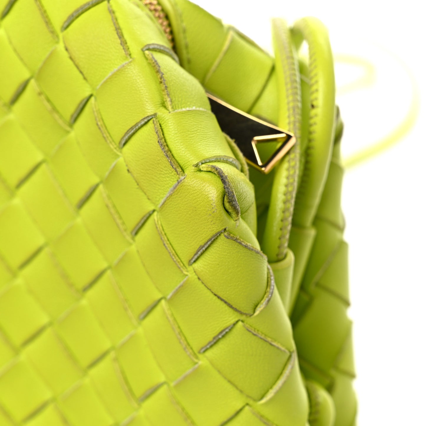 Nappa Intrecciato Small Loop Camera Bag Acid Kiwi