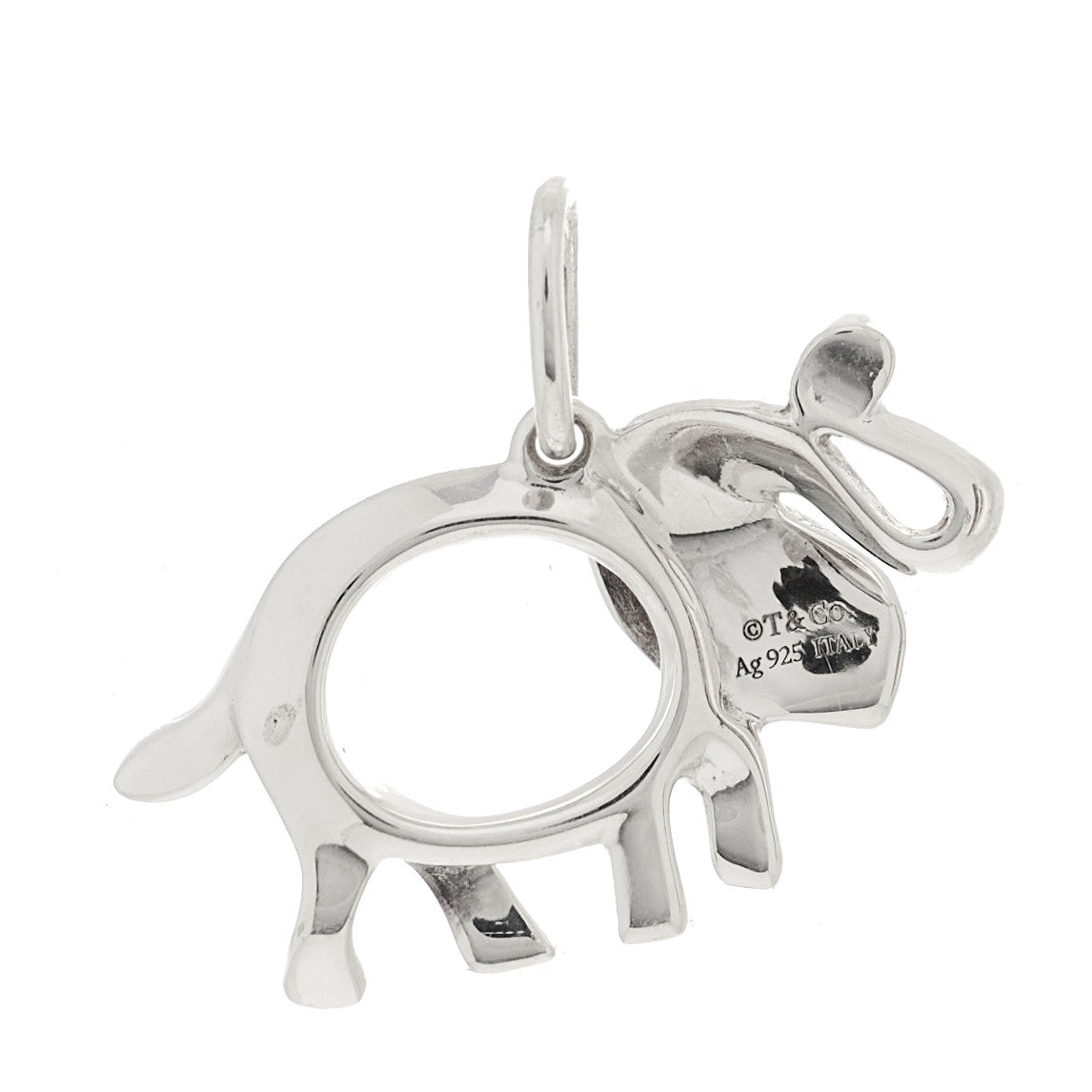 Tiffany Sterling Silver Tsavorite Save the Wild Elephant Charm 3 of 4