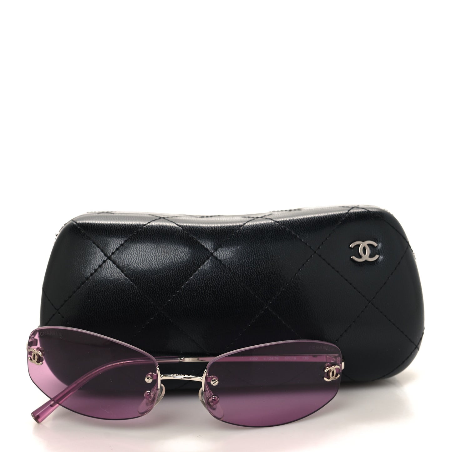 Metal CC Logo Sunglasses 4002 Pink