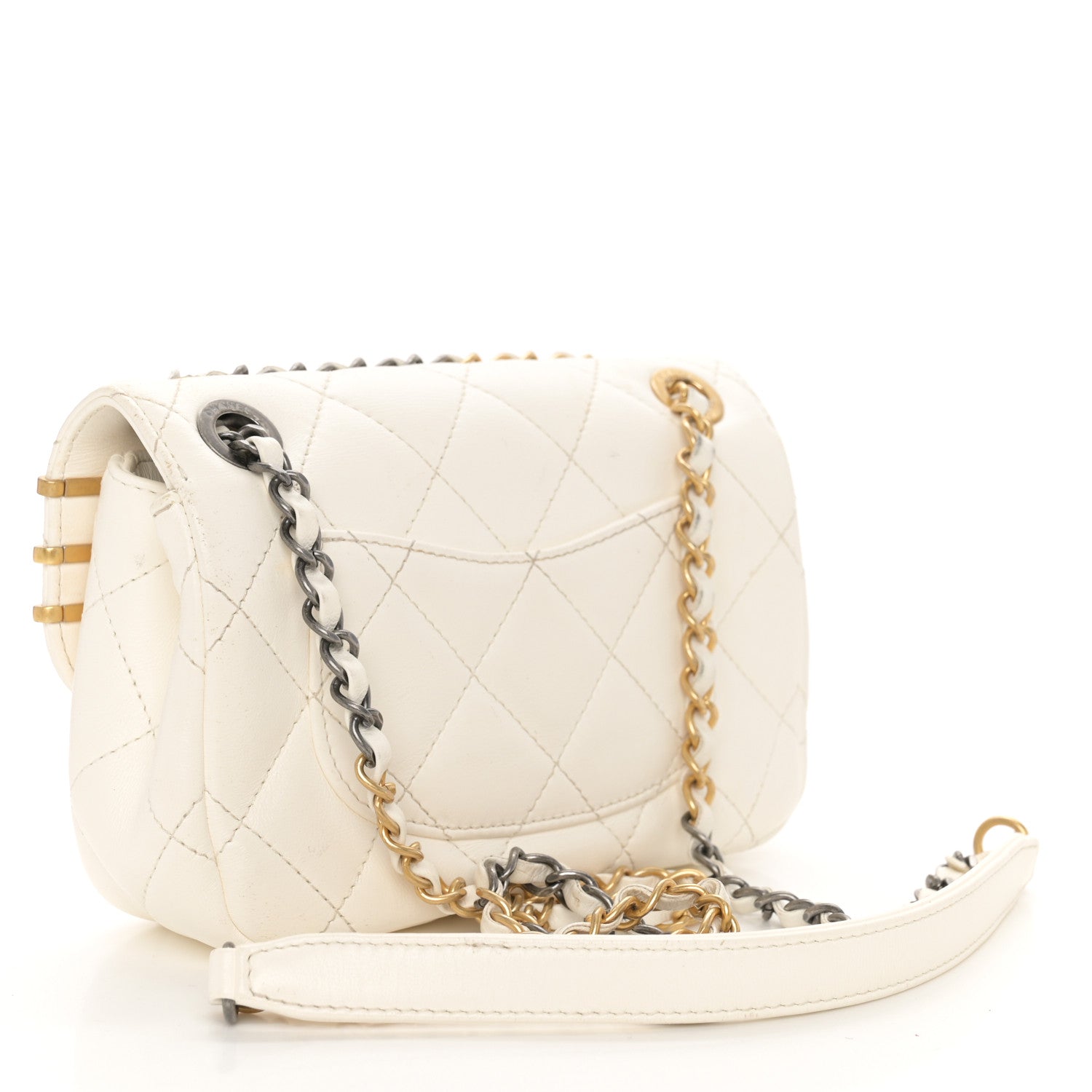 Chanel Lambskin Quilted Mini Coco Clips Flap White 3 of 12