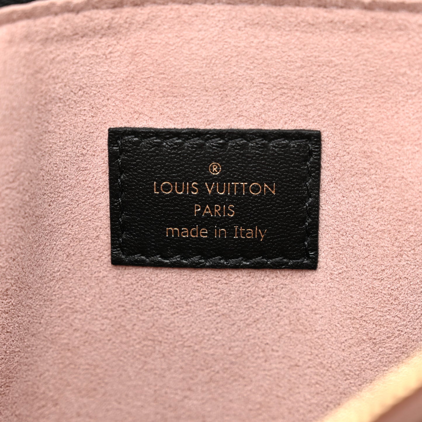 Lambskin Embossed Monogram Coussin PM Black