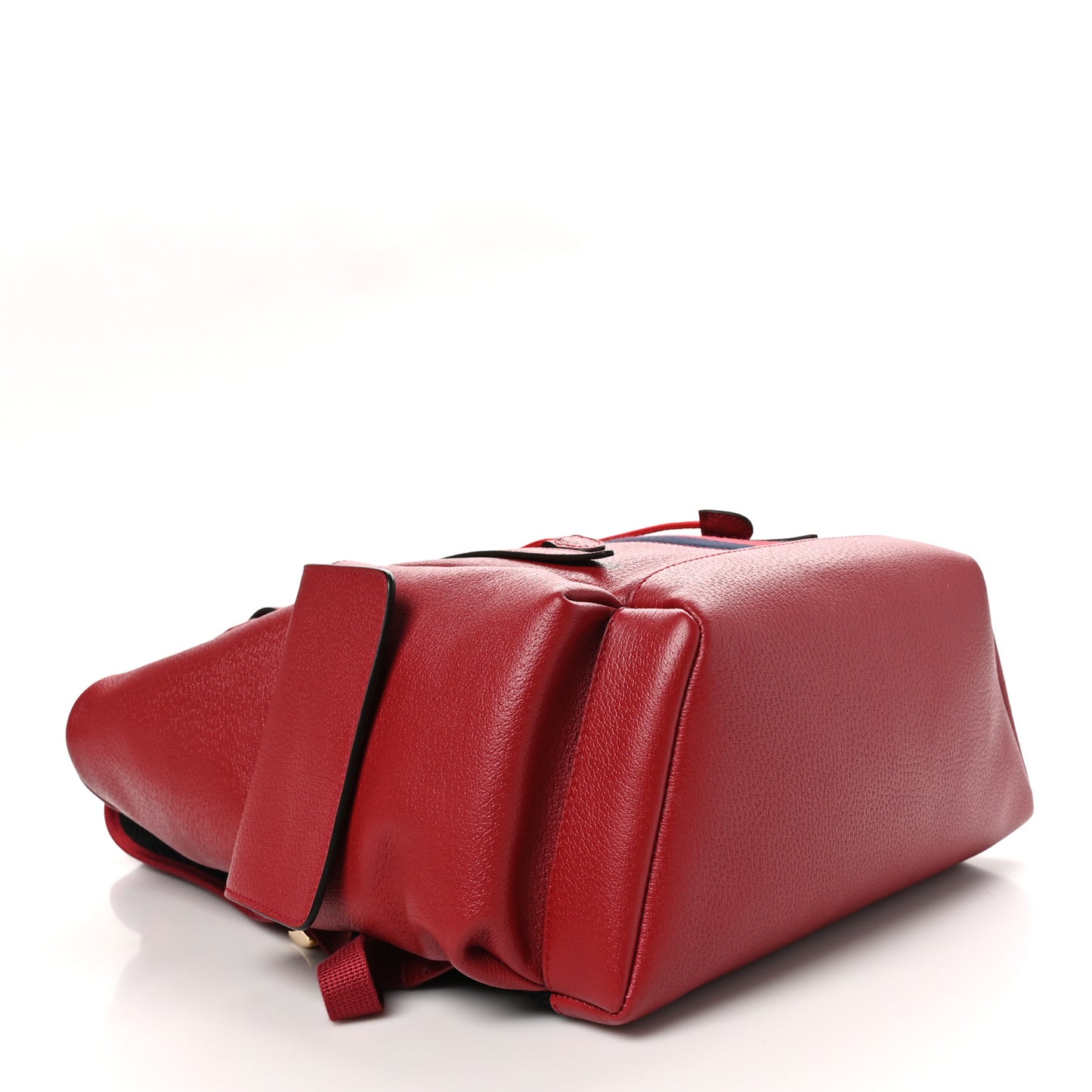 Grained Calfskin Medium Ophidia Double Buckle Backpack Red