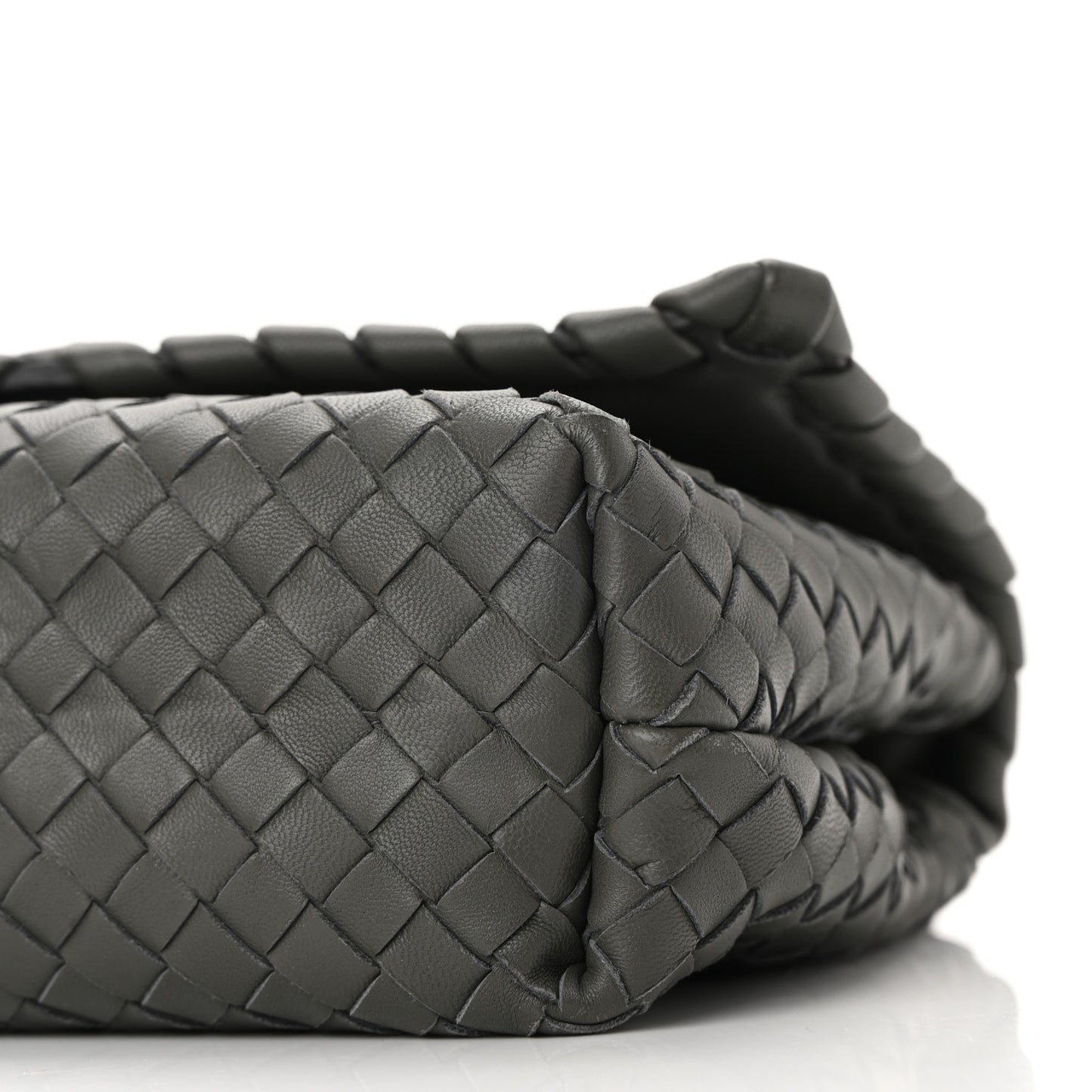 Nappa Intrecciato Baby Olimpia Shoulder Bag Steel