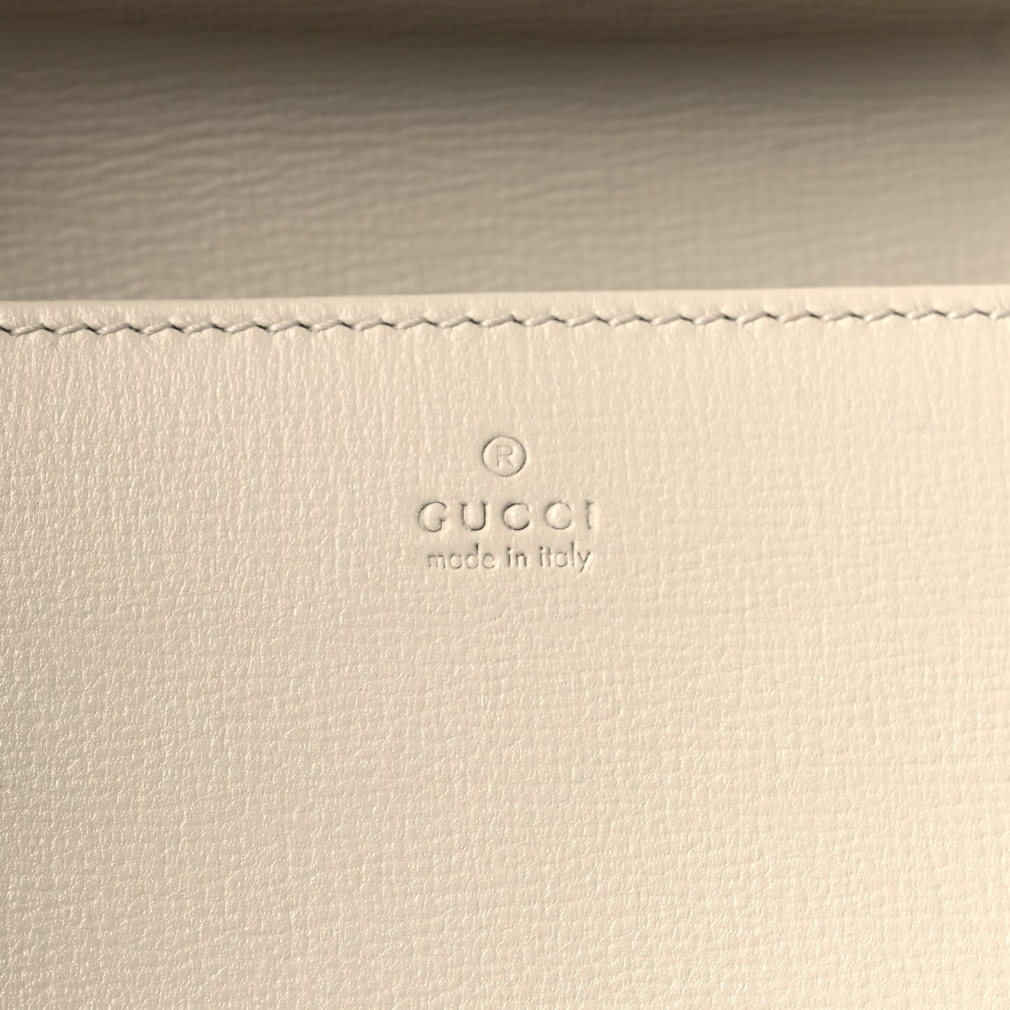 GG Supreme Monogram Azalea Calfskin Horsebit 1955 Wallet On Chain Beige Ebony Mystic White