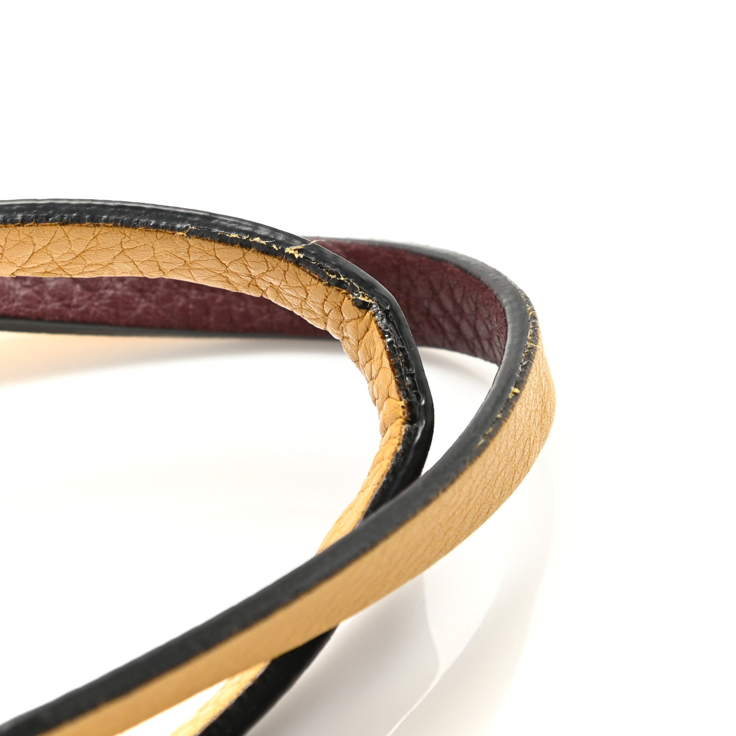 Valentino Garavani Stampa Alce Calfskin Medium Guitar Strap Rockstud Rolling Reversible Tote Wine Yellow 18 of 18