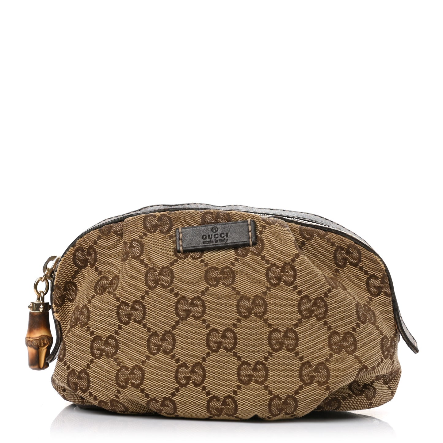 Monogram Medium Bamboo Cosmetic Case Dark Brown