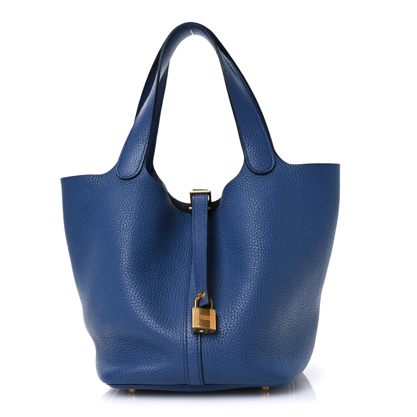 Taurillon Clemence Picotin Lock 22 MM Deep Bleu