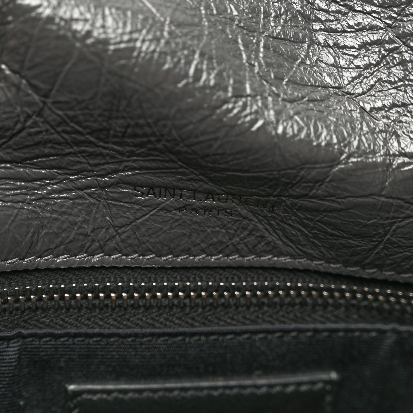 Crinkled Calfskin Matelasse Monogram Medium Niki Chain Satchel Storm