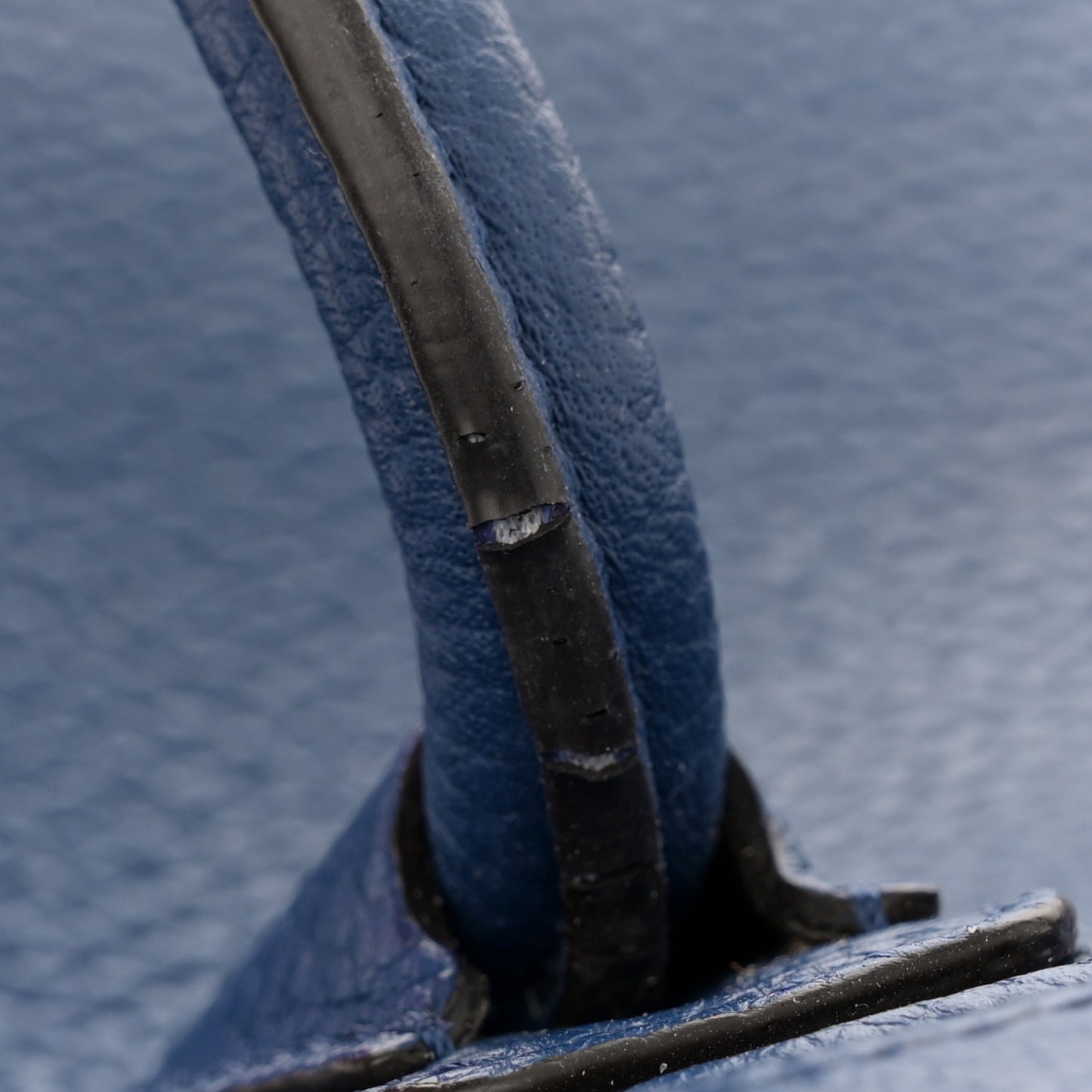 Drummed Calfskin Nano Luggage Indigo