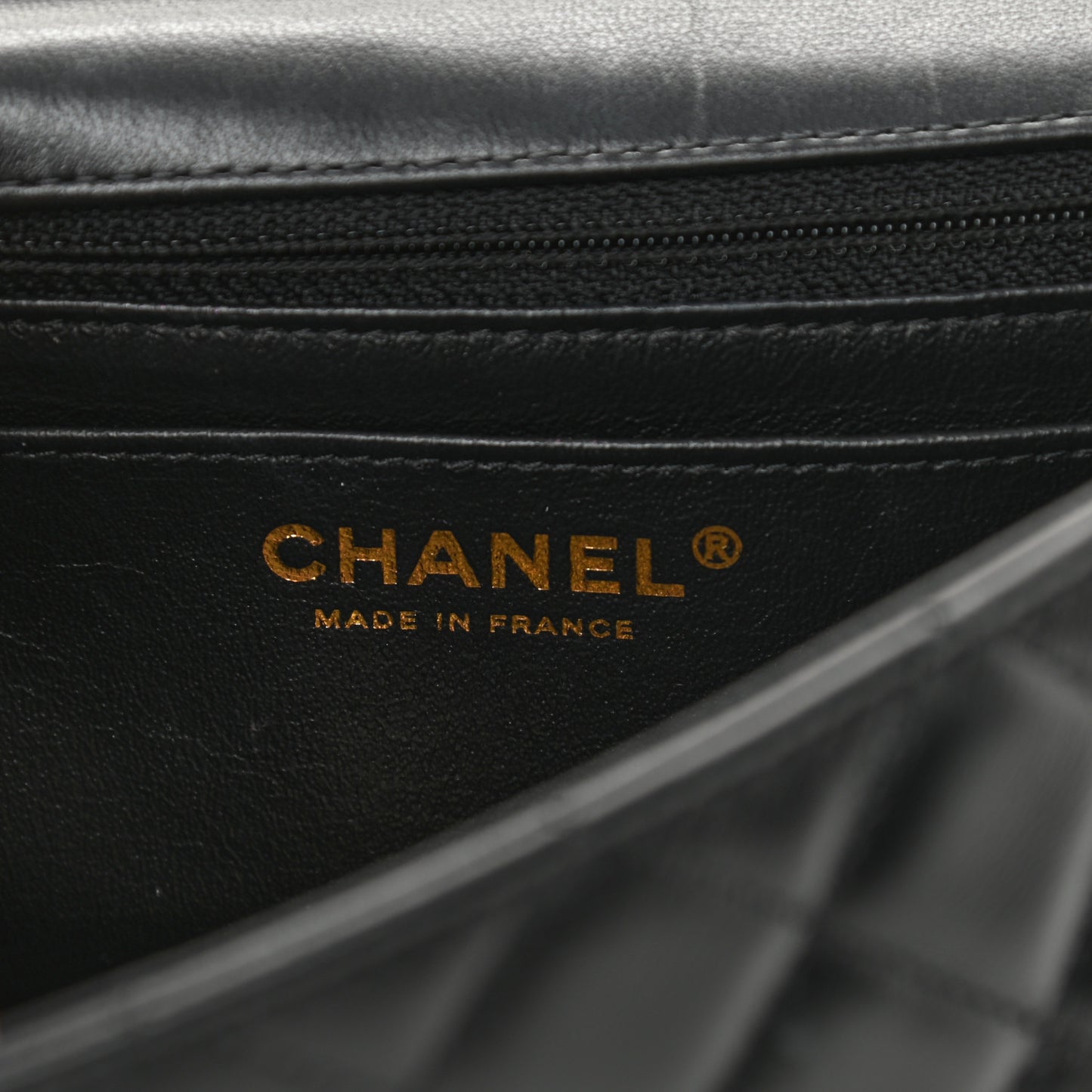 Lambskin Quilted Mini Coco Charms Rectangular Flap Black