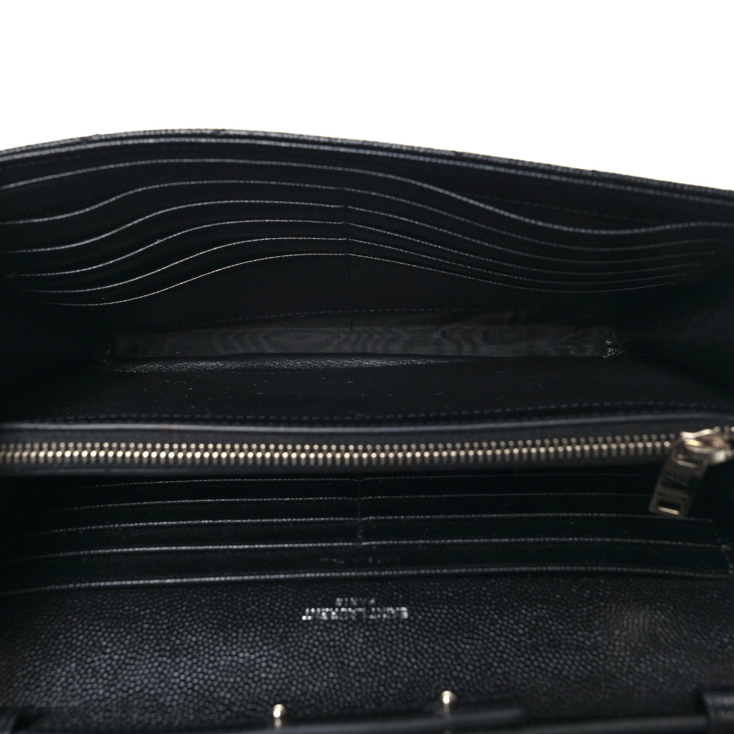 Grain De Poudre Matelasse Chevron Monogram Chain Wallet Black