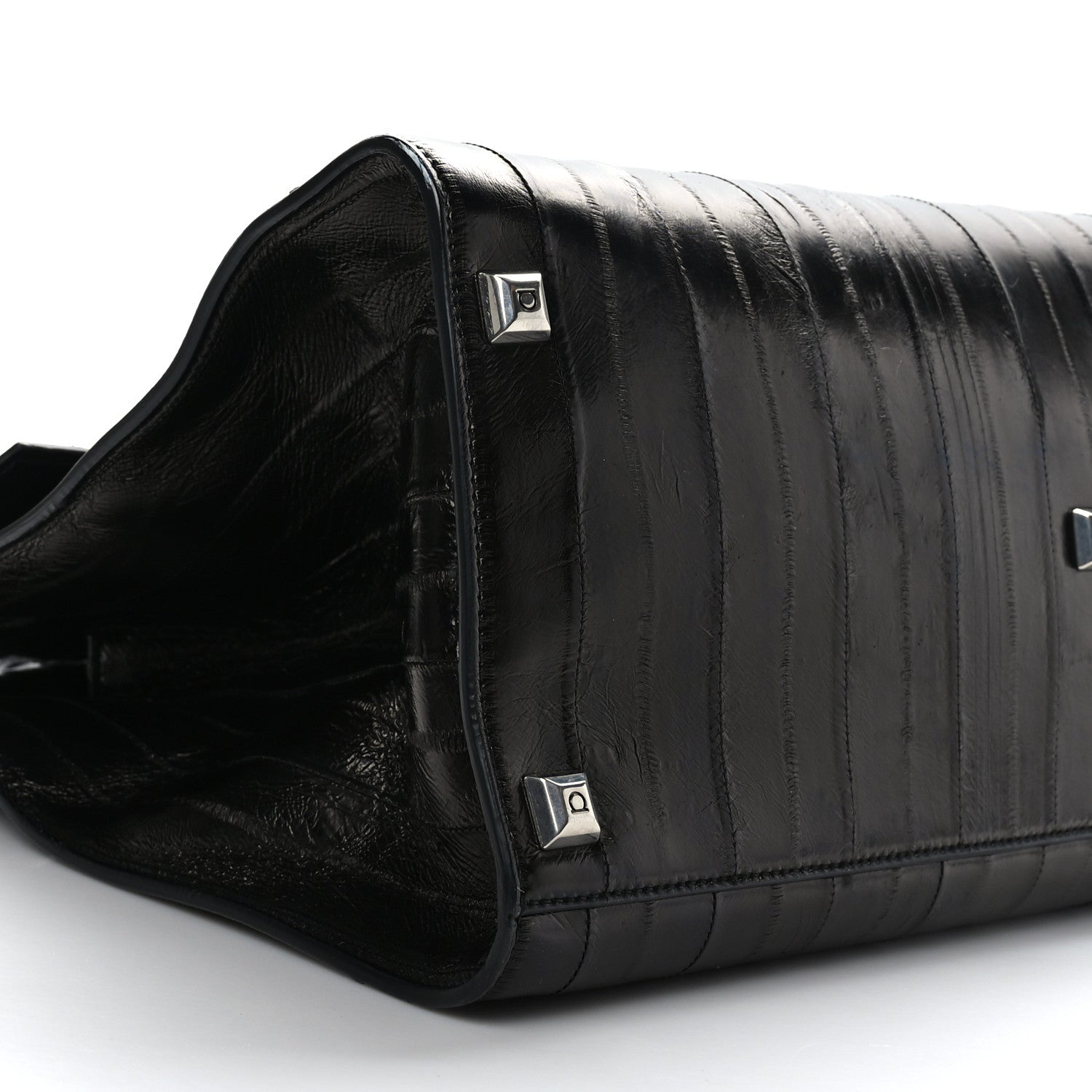 Salvatore Ferragamo Eel Large Studio Bag Black 7 of 8