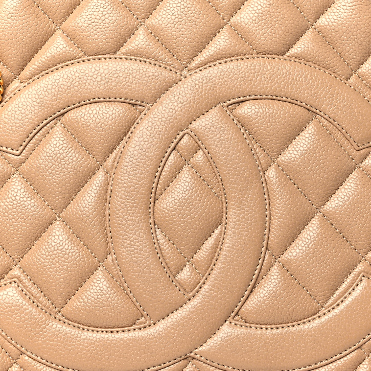 Chanel Caviar Quilted Medallion Tote Beige 8 of 10