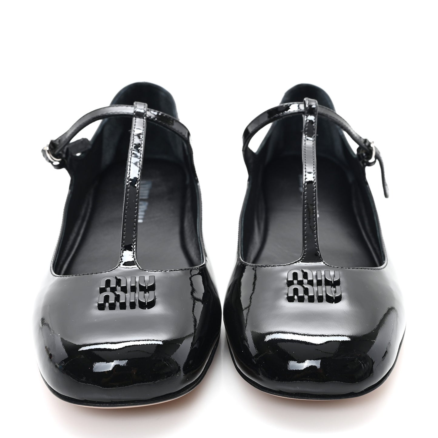 Vernice Logo T-Strap Ballerina Flats 37.5 Black