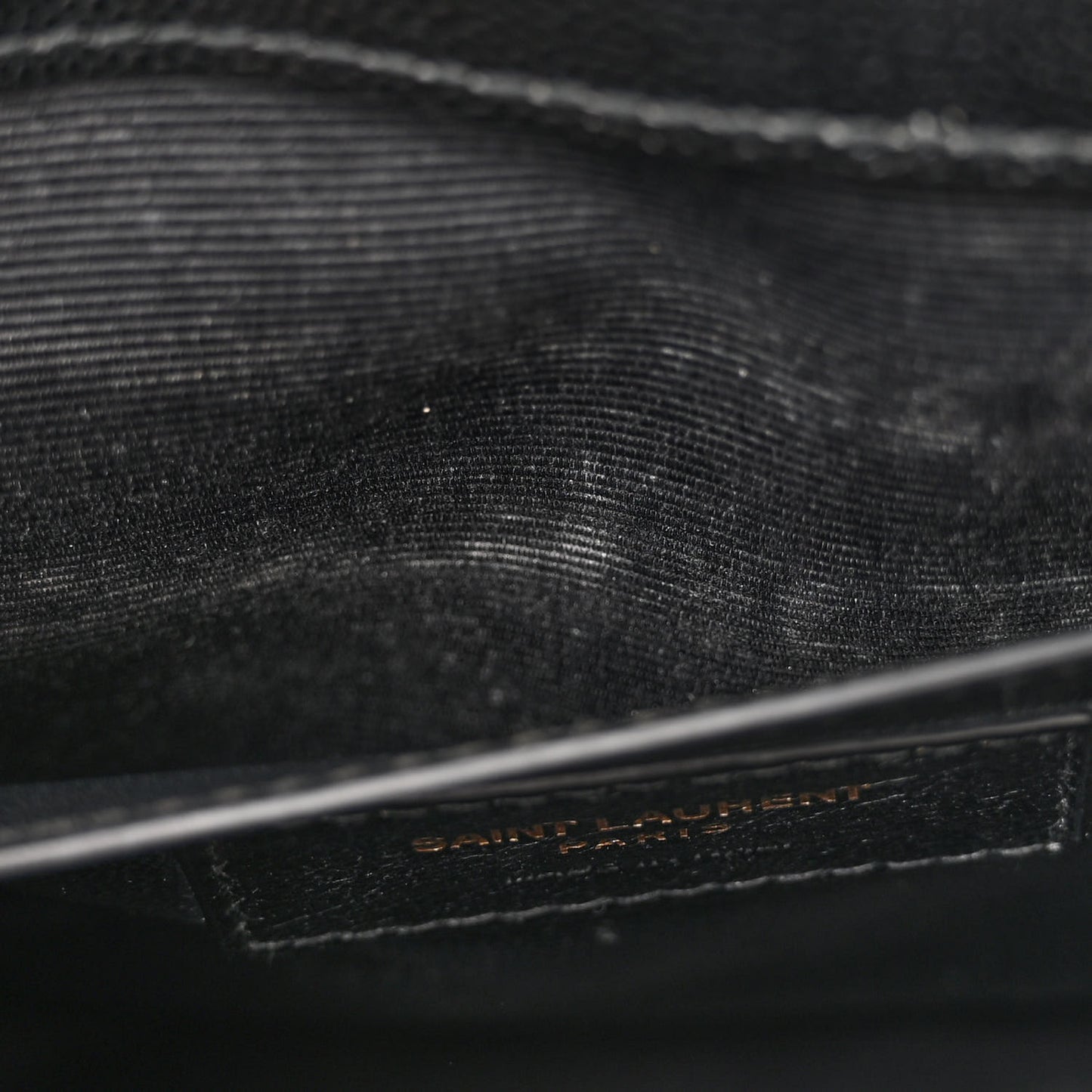 Grain De Poudre Textured Mixed Matelasse Triquilt Medium Monogram Satchel Black