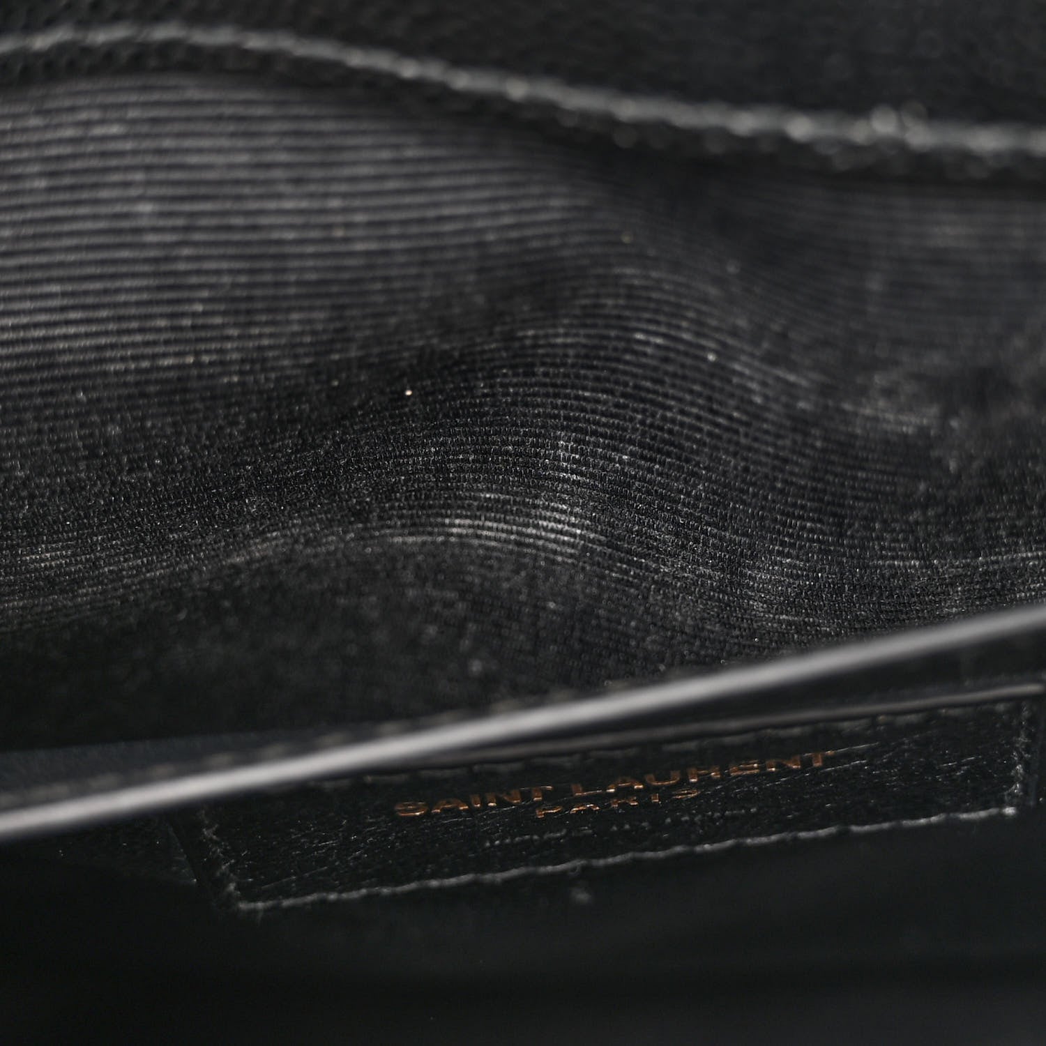 Saint Laurent Grain De Poudre Textured Mixed Matelasse Triquilt Medium Monogram Satchel Black 12 of 14