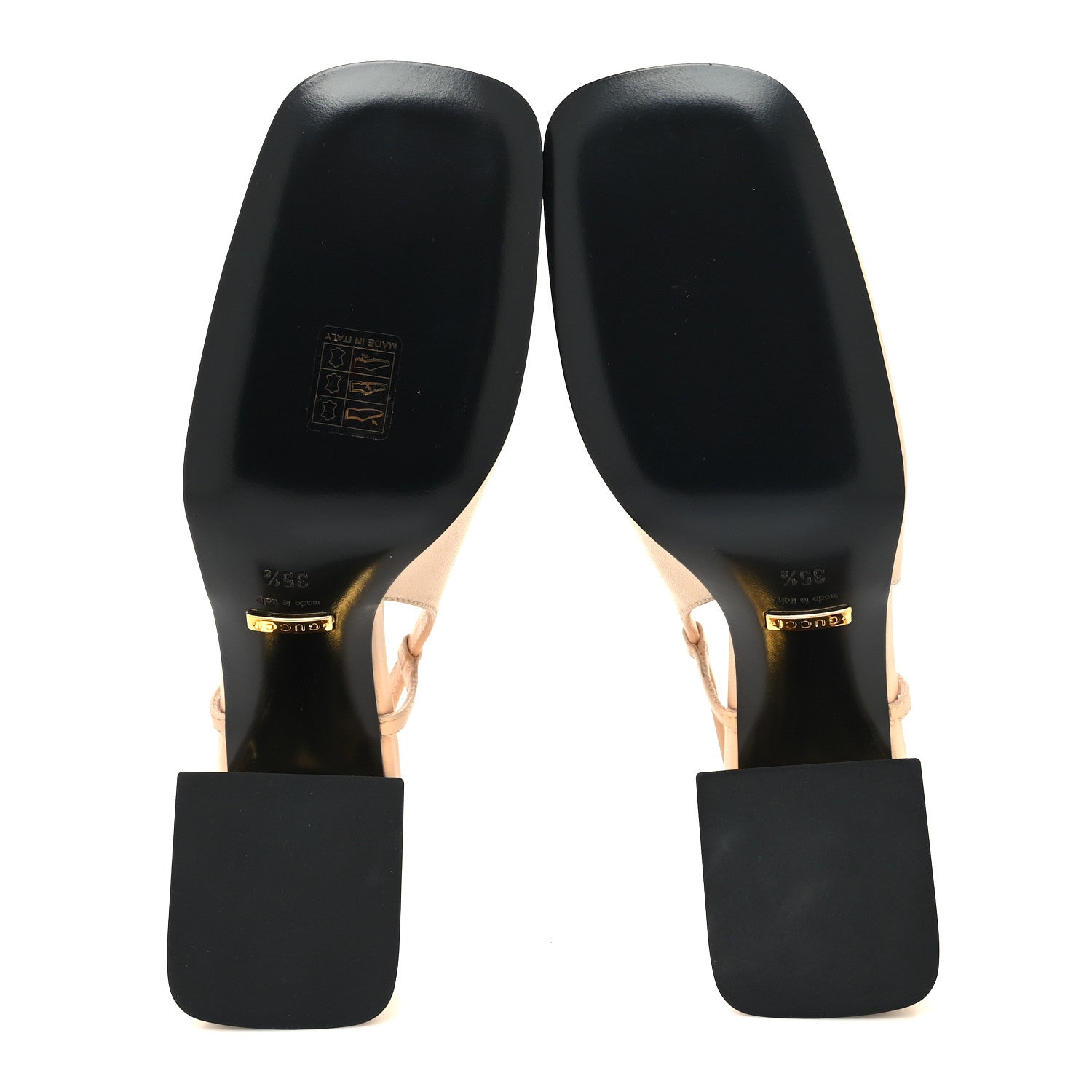 Gucci Malaga Kid Horsebit 75mm Slingback Pumps 35.5 Skin Rose 5 of 8