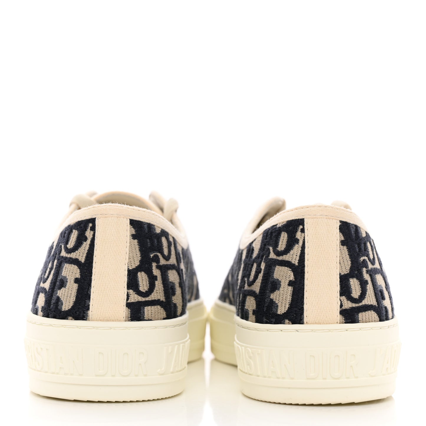 Canvas Oblique Walk'N'Dior Low Top Sneakers 37.5 Deep Blue