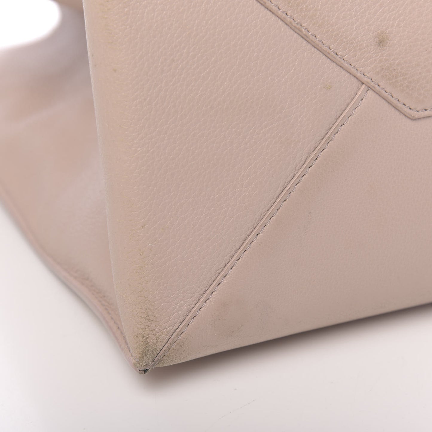 Grained Calfskin Gold Metallic Edge Hardware Papier A4 Tote Rose Poudre