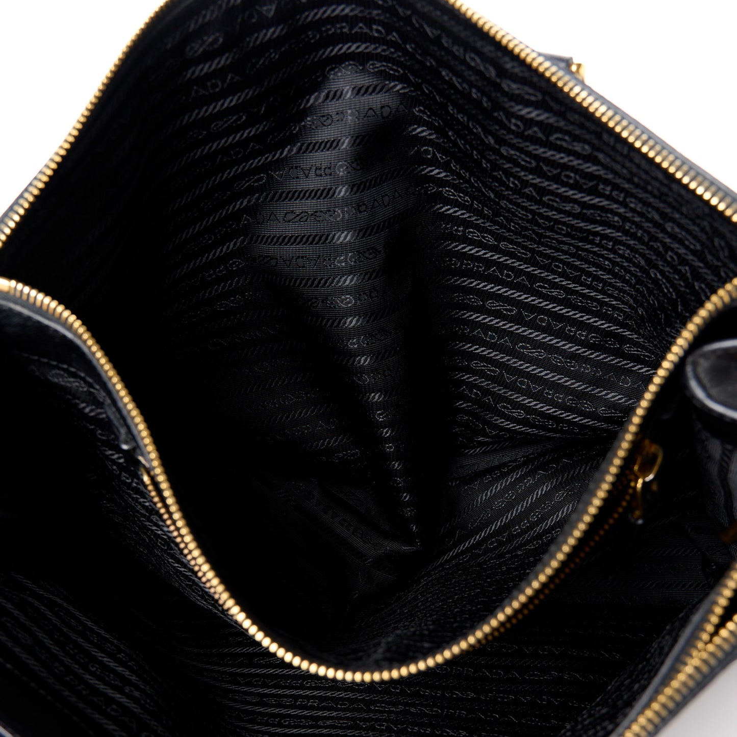 Saffiano Large Galleria Double Zip Tote Black
