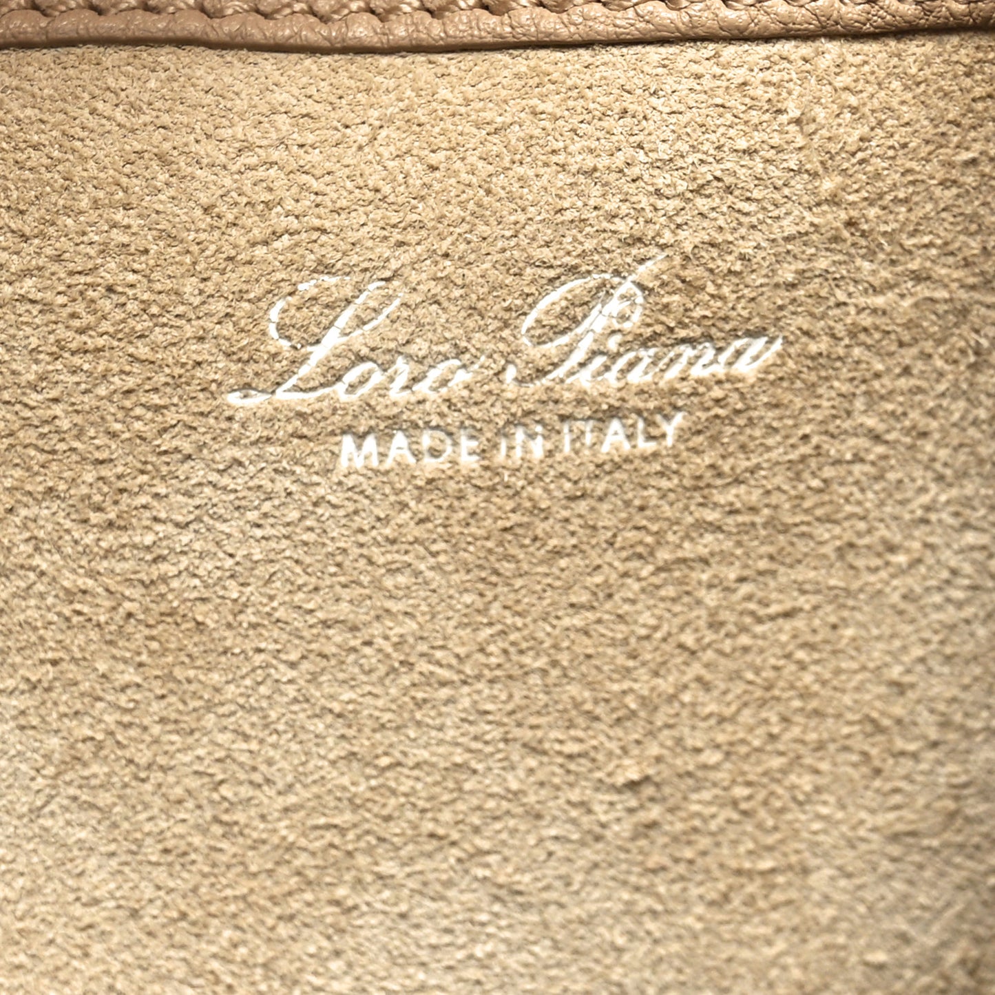 Grained Calfskin Large Bale Bag Light Mastic